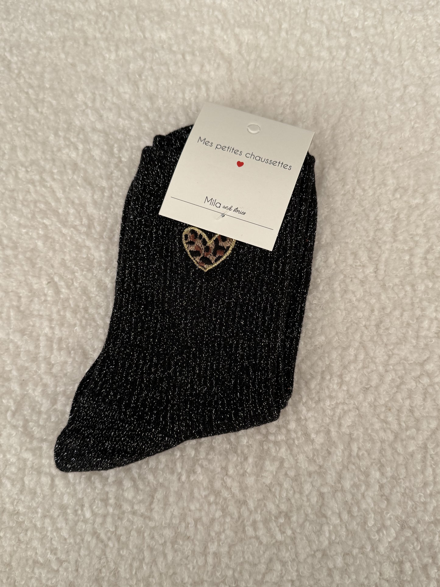 Paire de chaussettes coeur Alexia