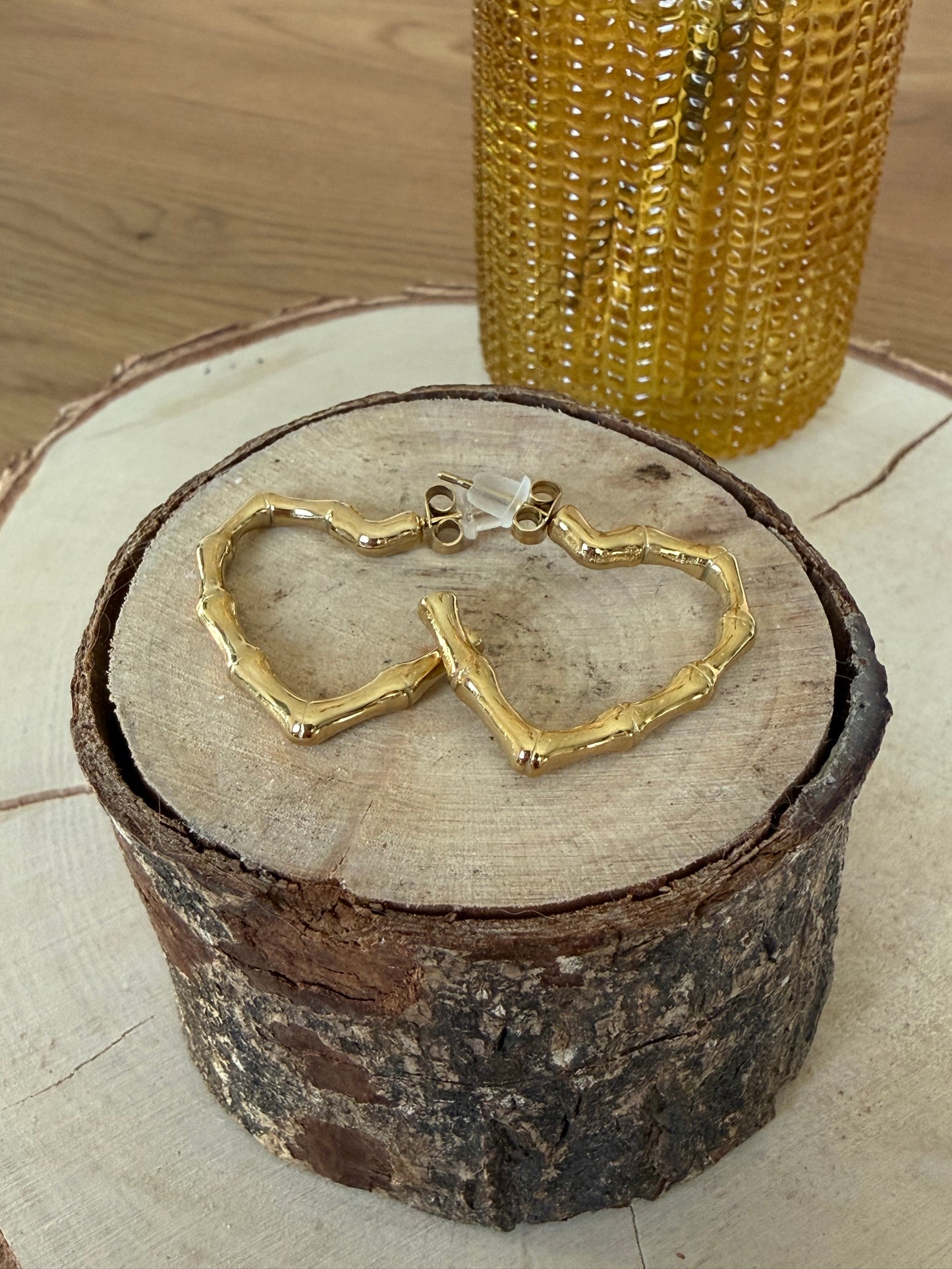 Boucles d'oreilles Coeur dorée