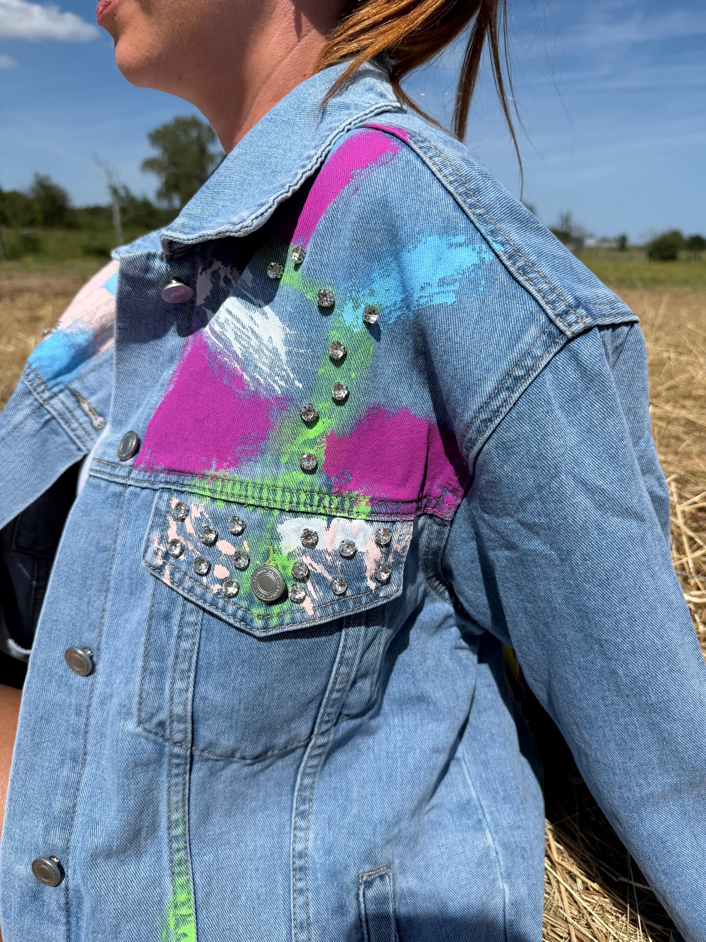 Veste en jeans Love ❤️