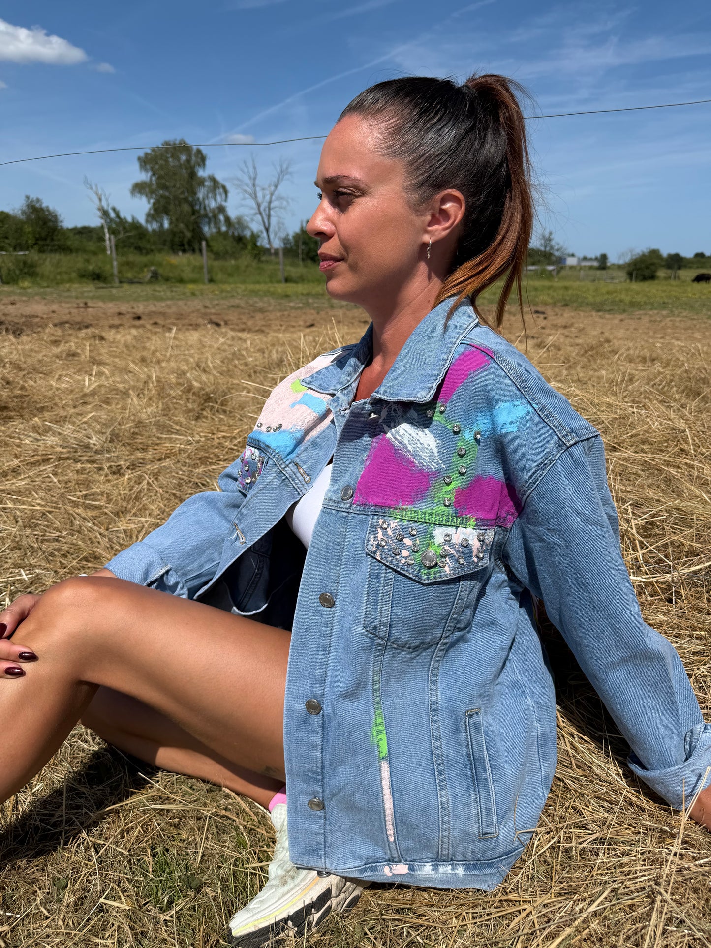 Veste en jeans Love ❤️