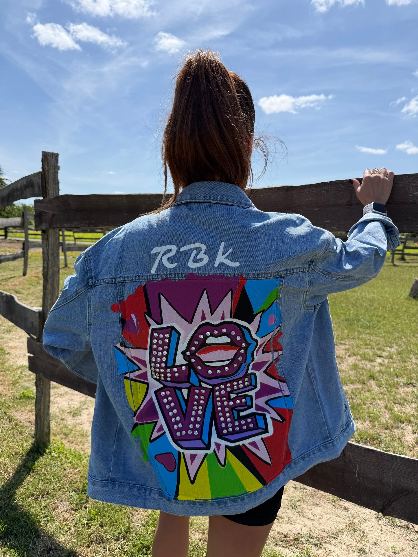Veste en jeans Love ❤️