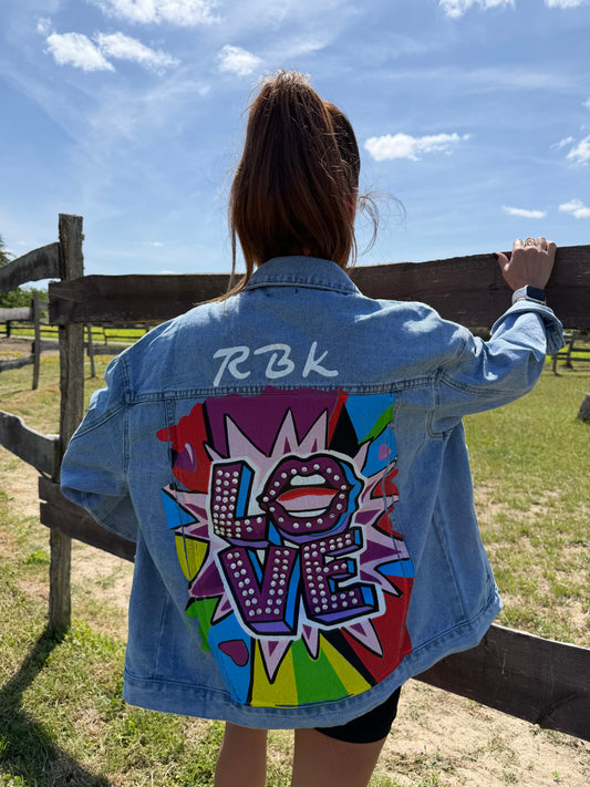 Veste en jeans Love ❤️