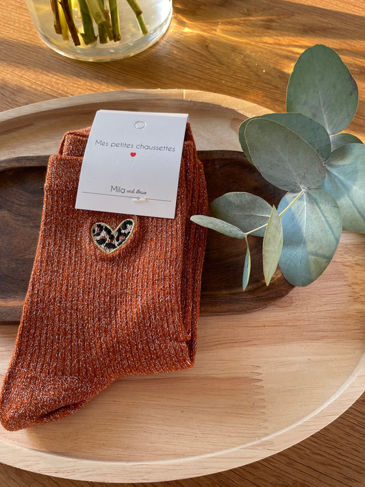 Paire de chaussettes coeur Alexia