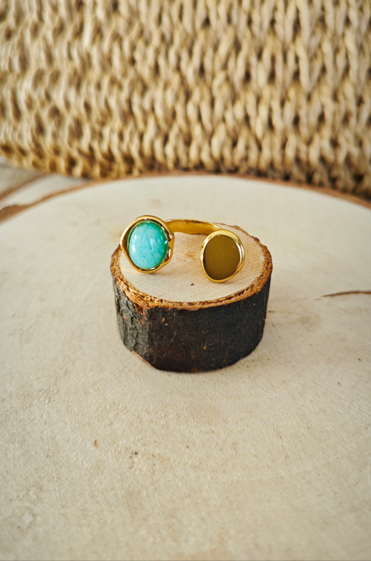 Bague Emma bleue turquoise