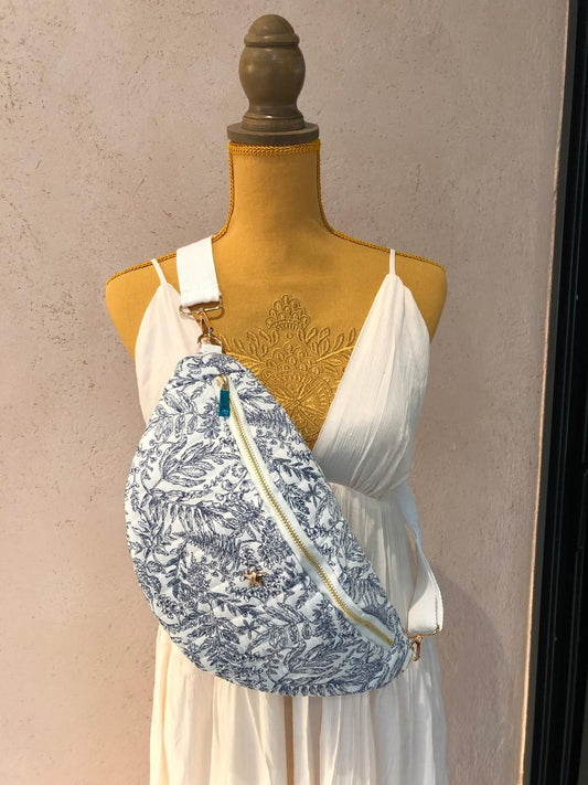 Sac banane fleurs