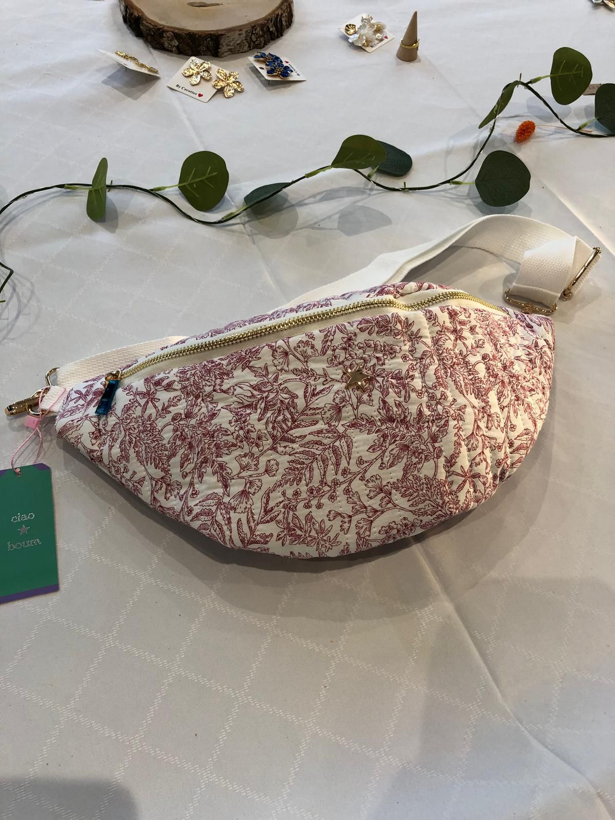 Sac banane fleurs