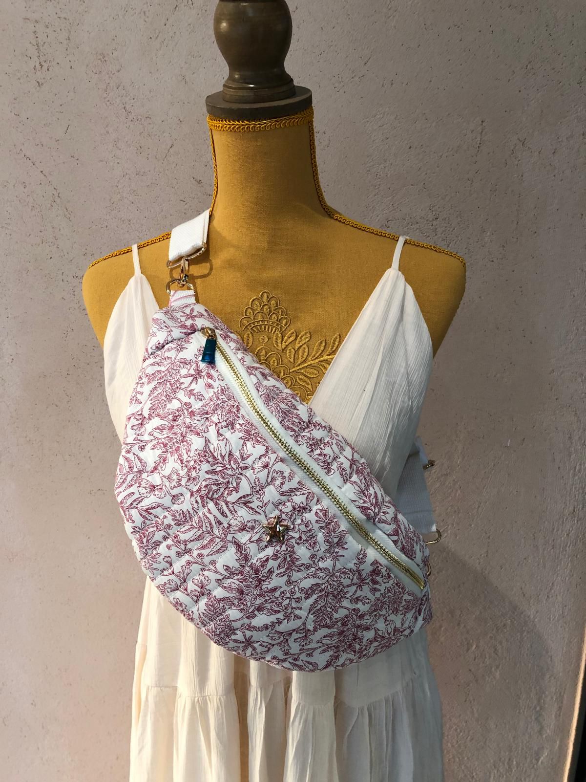 Sac banane fleurs