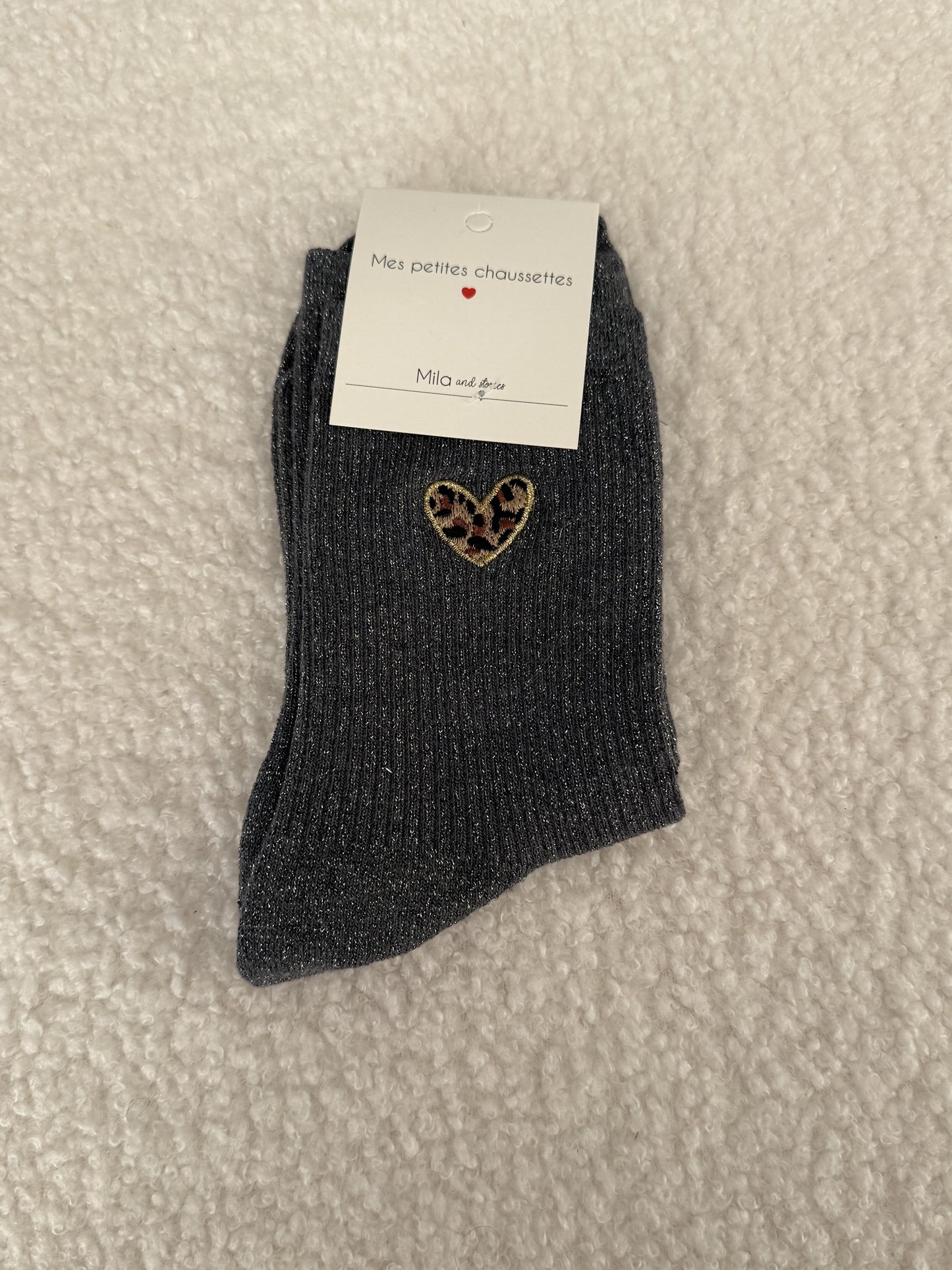 Paire de chaussettes coeur Alexia