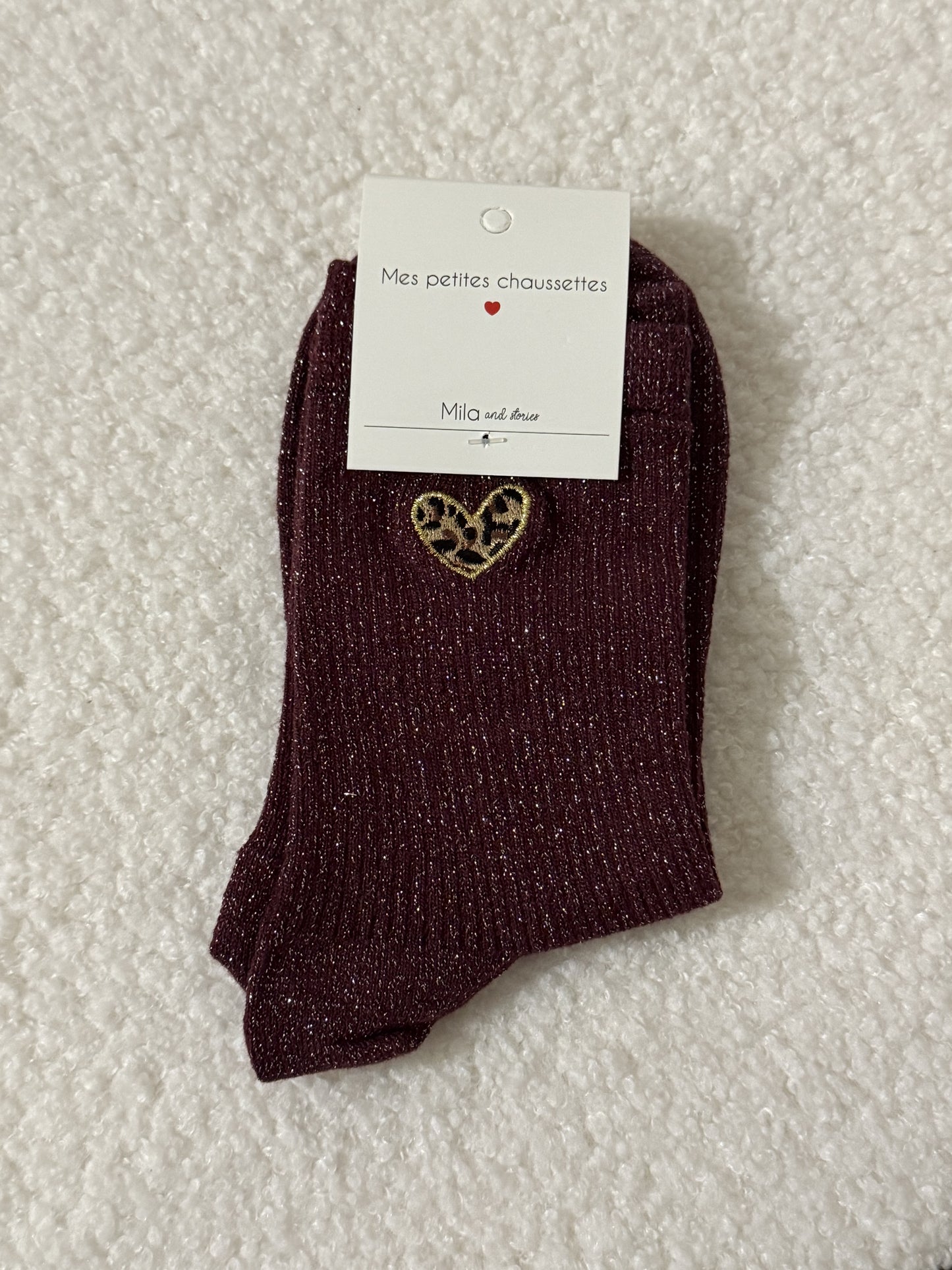 Paire de chaussettes coeur Alexia